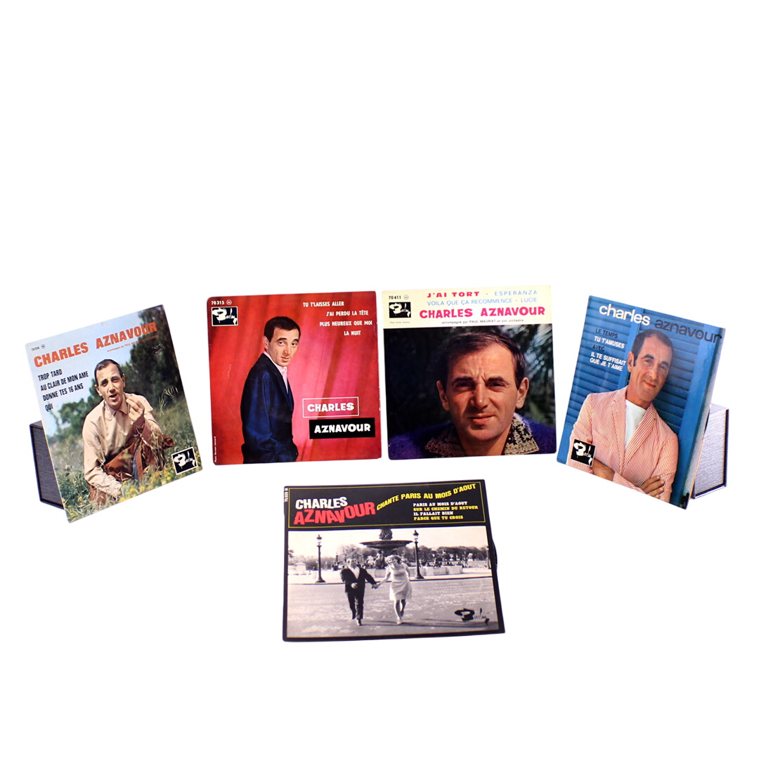 Acheter Lot de 5 vinyles 45T Aznavour État correct - 11,00 € Lot de 5 vinyles 45T Aznavour État correct - reconditionné disponible sur Label Emmaüs
